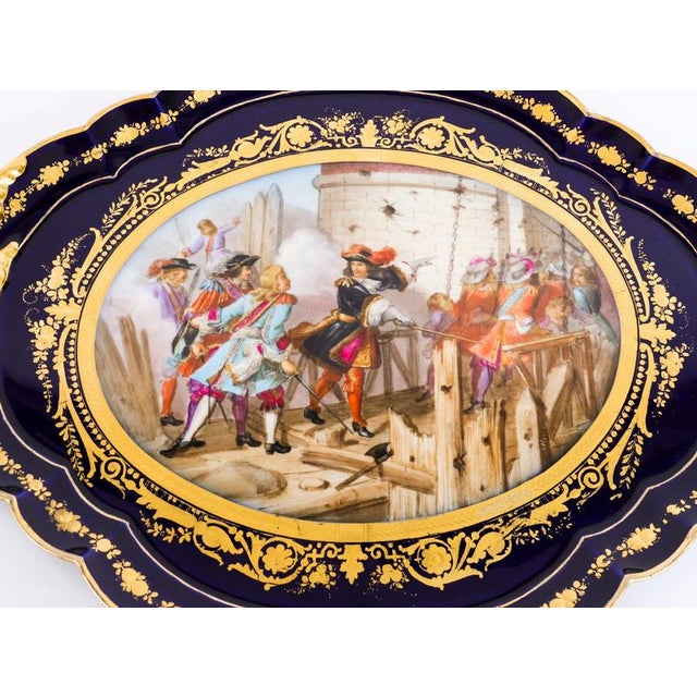 Antique French Valenciennes Tray in Porcelain by A. Moreaux, Late 19th Century For Sale - Image 4 of 15