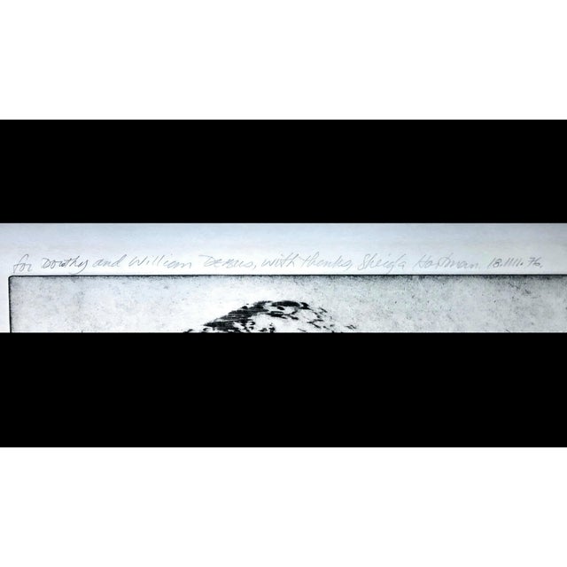 1970s Elegant Vintage Mid-Century Abstract Etching by Sheigla Hartman (1970) For Sale - Image 5 of 5