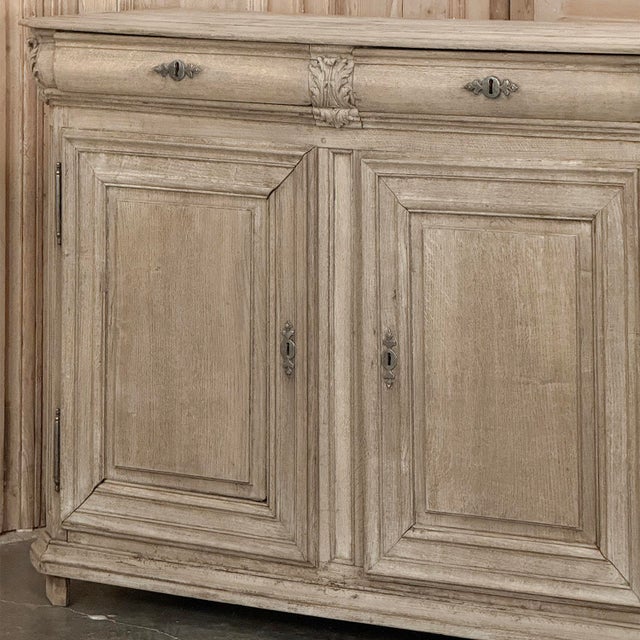 18th Century Country French Neoclassical Stripped Oak Buffet For Sale - Image 10 of 18