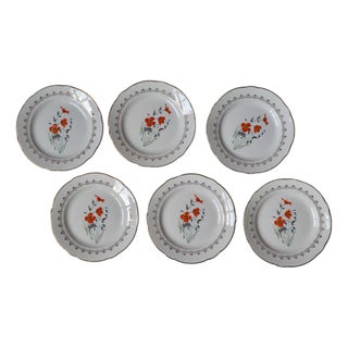Boheminan Dessert Plates from Sarreguemines Francette, 1930s, Set of 6 For Sale