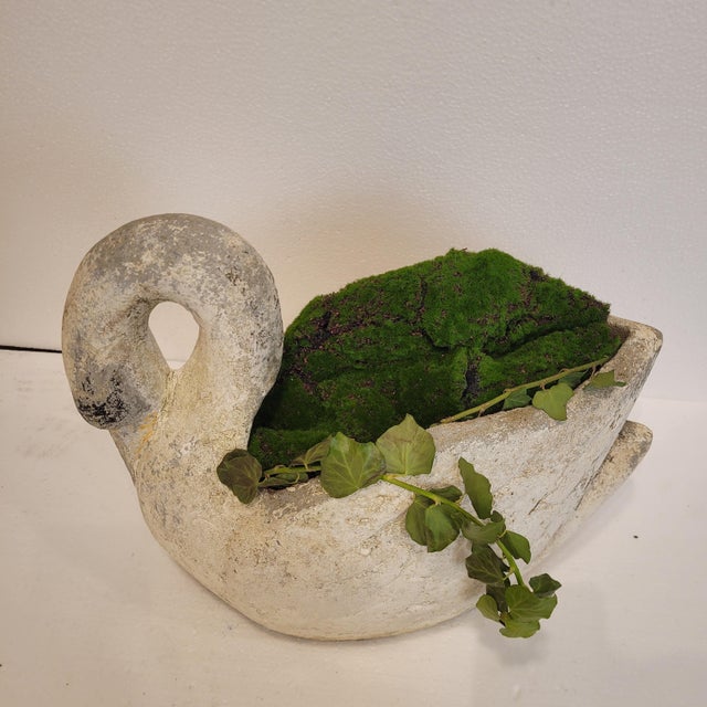 Antique Swan Planters in Concrete, France, 1920s, Set of 2 For Sale - Image 16 of 18