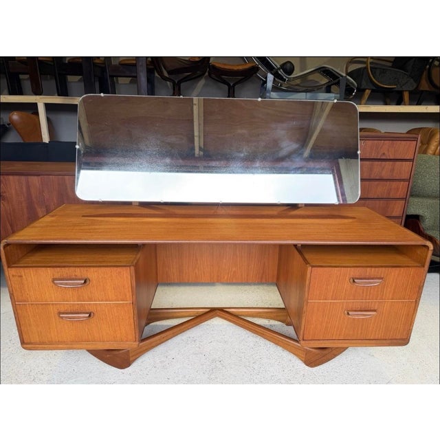Beithcraft Mid-Century Modern Teak Dressing Table by Val Rossi for Beithcraft For Sale - Image 4 of 18
