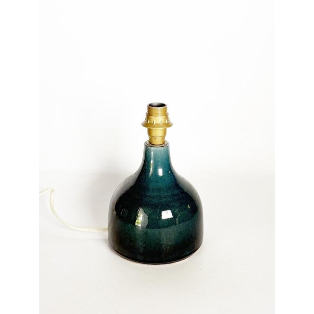 Contemporary Blue Ceramic Table Lamp, France, 1970s For Sale - Image 3 of 11