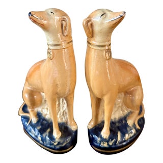 Vintage Borghese Whippet Bookends - a Pair For Sale