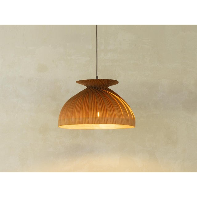 Exclusive 1960s ceiling lamp by hans-agne jakobsson for ab ellysett markaryd. High-quality lampshade made of pine wood...