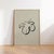 Open edition giclee print by artist Anna Pepe. 20"x28" Elegant figue leave one line painting, black color on grey...