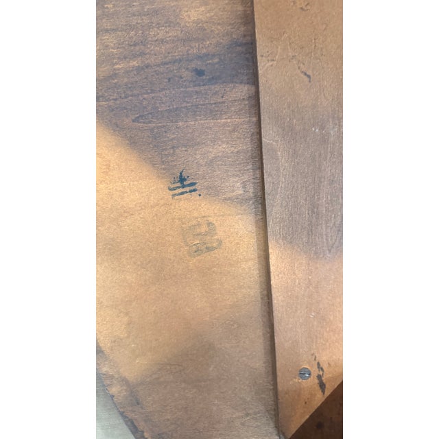 1960s Attributed to Broyhill Brasilia Mid-Century Modern Walnut Round Side Table, Sculptural Pedestal Base For Sale - Image 9 of 10