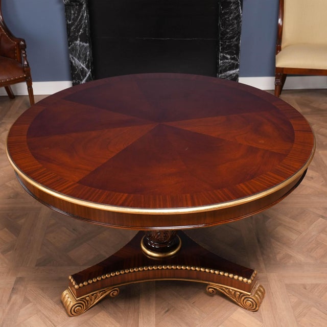 2020s Traditional Round Dining Table For Sale - Image 5 of 15