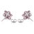 Metal 2.9 TCW Natural Ruby Rosette Flower Stud Earrings - Birthday Gift, a Pair For Sale - Image 7 of 10