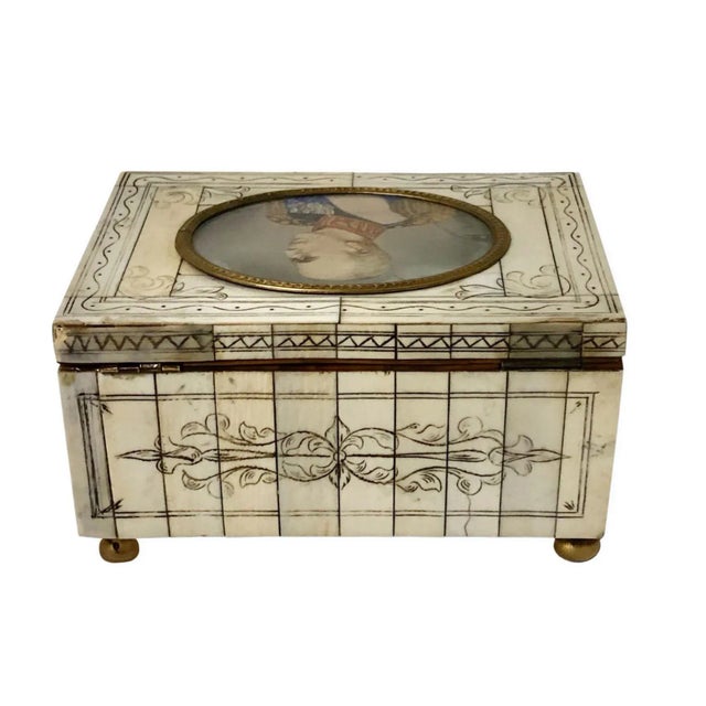 English Late 19th Century Anglo Indian Portrait Box Emperor Franz Joseph of Austria For Sale - Image 3 of 10