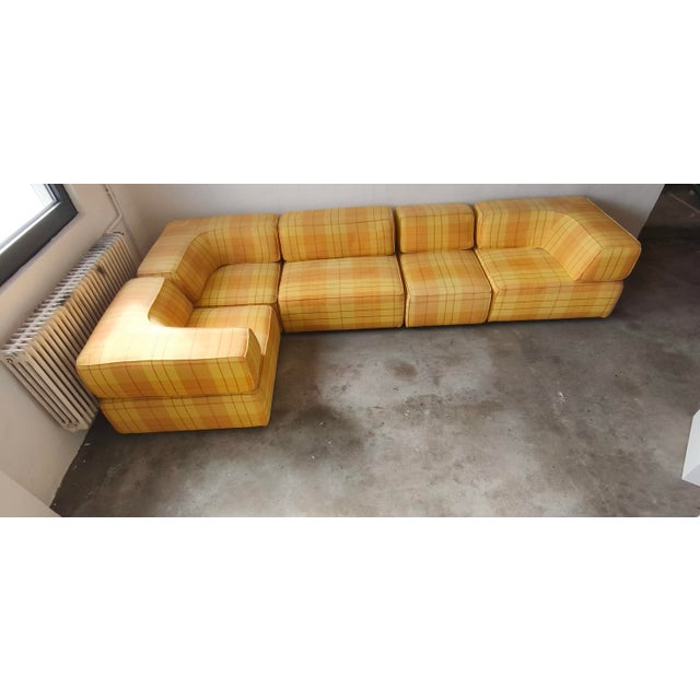 Cor Trio Sofa Team Form AG 1970s One of a kind! Newly upholstered in a thick, coarse Pierre Frey wool fabric in a...
