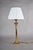 Tall Vintage Neoclassical Brass Table Lamp with Black Marble Base, 1950s For Sale - Image 3 of 12