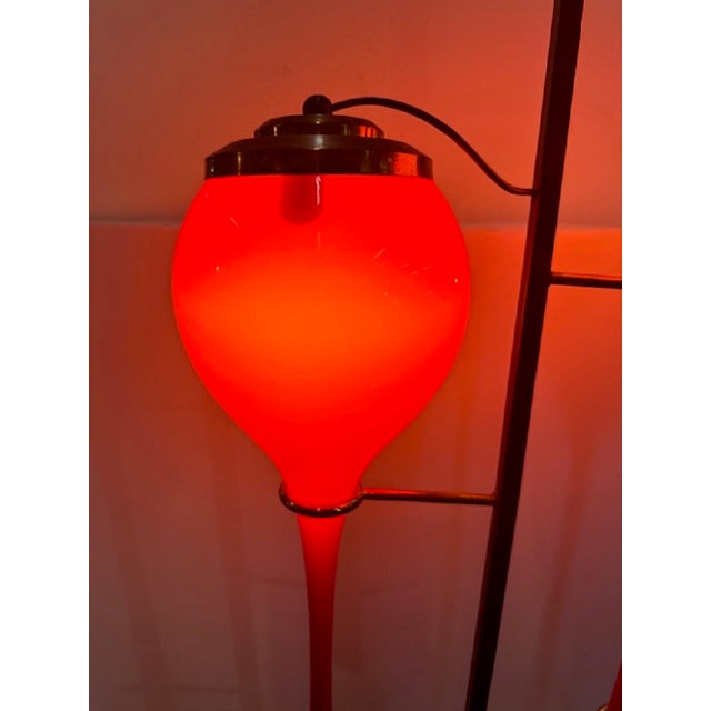 Floor Lamp with Red Lampshades from Stilnovo, 1950s For Sale - Image 14 of 17