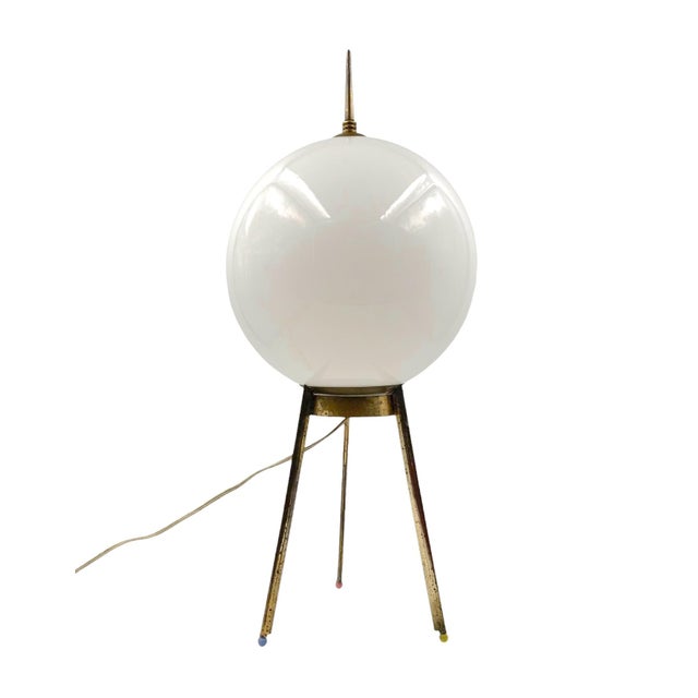Mid-Century Tripod Brass Table Lamp, 1950s For Sale - Image 15 of 18