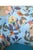 Wood 1960s Vintage Baby Blue Floral Wingback Accent Chair For Sale - Image 7 of 10