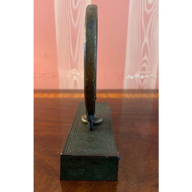 Metal Deco Period Cold Painted Bronze Parrot Form Doorstop For Sale - Image 7 of 8