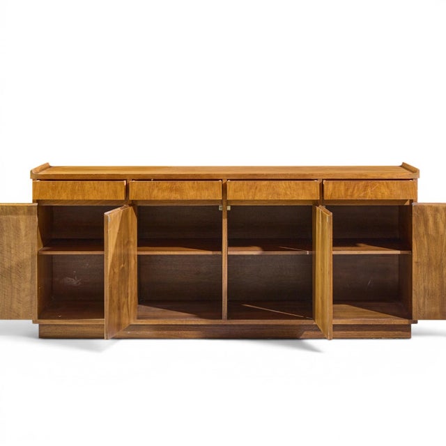 Brown John Widdicomb Mid Century Walnut Clover Credenza For Sale - Image 8 of 10