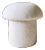 Mushroom Ottoman in Ivory Melange Wool For Sale
