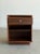 W20 D15.5 H24 This item has been fully restored. Minimal single night stand with angled front. Original porcelain handle....