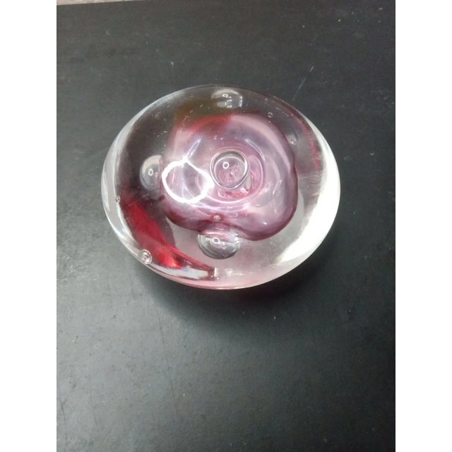 1970s 1970s Signed Rollin Karg Squat Sommerso Paperweight For Sale - Image 5 of 7