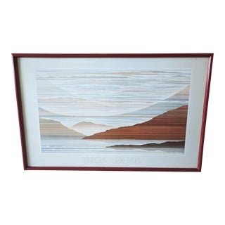 1980s Marcus Uzilevsky "Gateway" Landscape Mountains Print For Sale