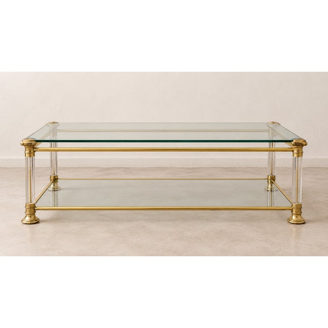 1970s Vintage French Two-Tier Coffee Table, France, 1970s For Sale - Image 5 of 10
