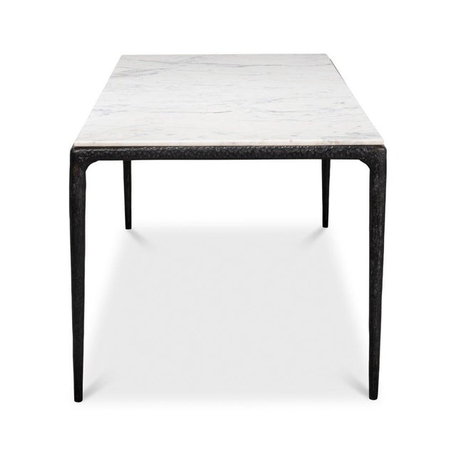 Modern Iron and Marble Dining Table For Sale - Image 9 of 12