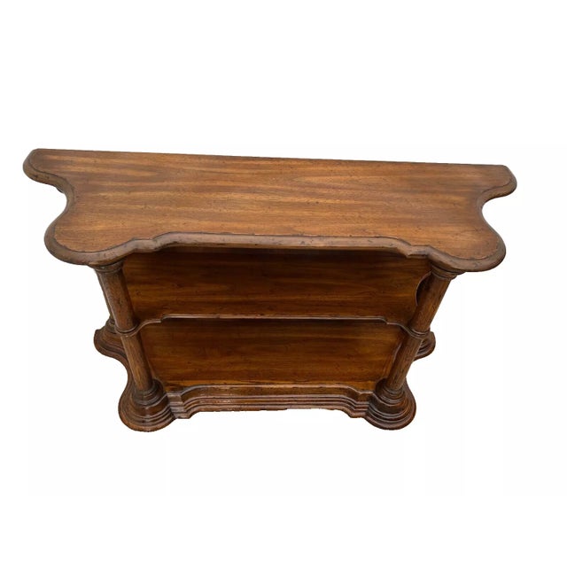 Gorgeous Vintage Heritage Brand Sofa Table Console, Three Tier Hall Table with Two Lower Book Shelves. 31" Tall x 52" wide...