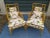 Asian Bamboo Rattan Cane Armchairs With Floral Fabric Cushions - a Pair For Sale - Image 3 of 12