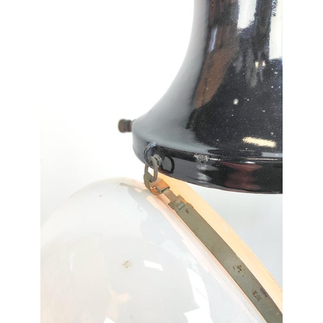 Glass Antique Bauhaus Pendant Light by Bergmann, 1890s For Sale - Image 7 of 9