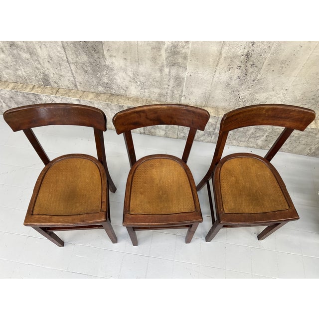 1950s French Bistro Chairs, 1950s, Set of 3 For Sale - Image 5 of 11
