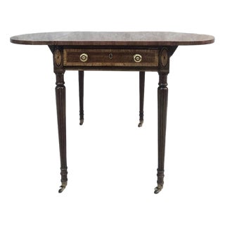 Vintage Aston Court by Henredon Regency Drop-Leaf Pembroke Writing Table For Sale