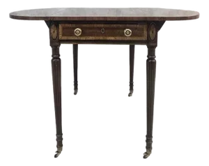 Vintage Aston Court by Henredon Regency Drop-Leaf Pembroke Writing Table