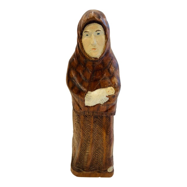 1960s Lithuanian Folk Art Carving Signed Alfonso’s Skirsgilas For Sale