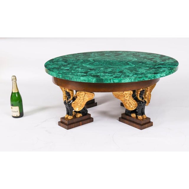 Antique Malachite and Walnut Patinated Ebonised Giltwood Coffee Table 20th C For Sale - Image 16 of 18