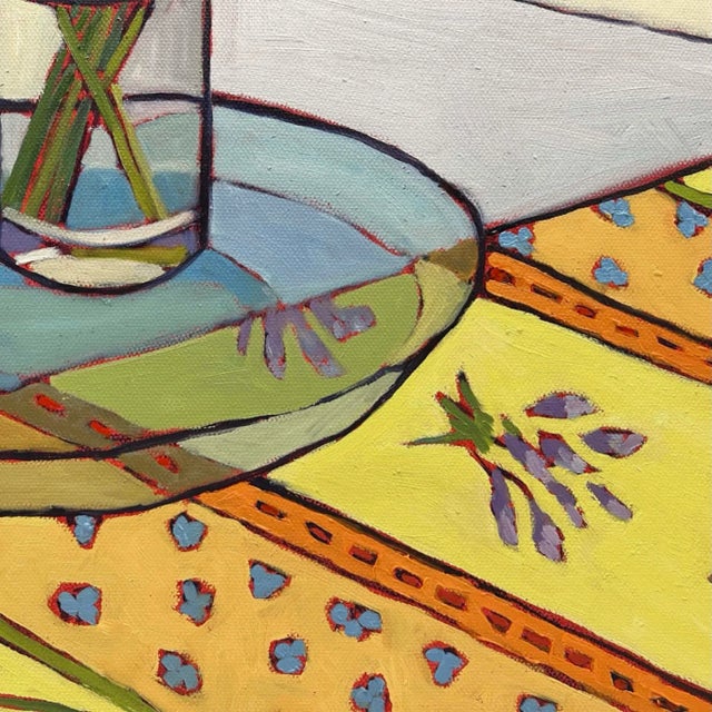 Goldenrod "Sipping Wildflowers" Contemporary Original Fauvist Still Life Painting by Catherine Martzloff For Sale - Image 8 of 8