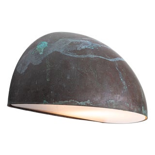 Model 6650 Wall Lamp in Patinated Copper from Horn Belysning, 1980s For Sale