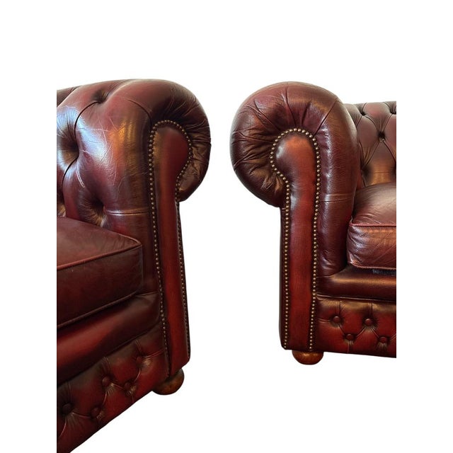 Chesterfield Sofa Group, Set of 3 For Sale - Image 5 of 8