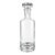 Vintage Clear Glass Controlled Bubble Decanter With Stopper For Sale