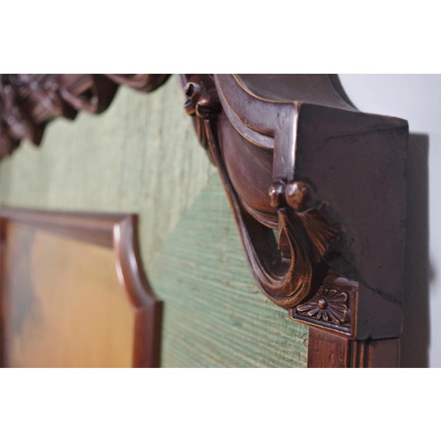 Hand-Carved Painting, 1950s, Textile & Wood, Framed For Sale - Image 15 of 18