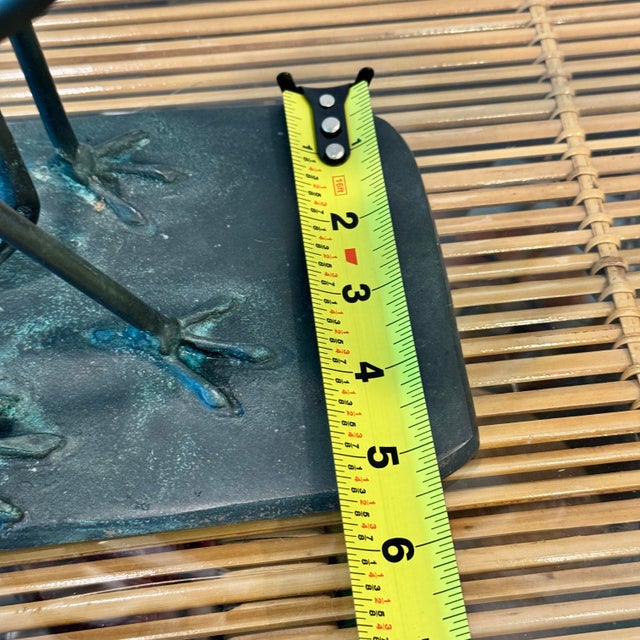 Vintage Andrea by Sadek Bronze Crane Sculpture For Sale - Image 11 of 12