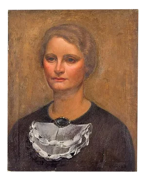 Portrait of Lady - Original Oil on Canvas by Carlo Socrate - 1930 1930