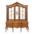 Vintage Louis XV French Country Style Oak China Display Cabinet For Sale