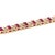 6 Carat Baguette-Cut Ruby & Diamond 14k Gold Link Bracelet For Sale - Image 4 of 9