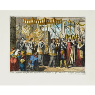 Processione a San Pietro Etching by Bartolomeo Pinelli, 1825 For Sale
