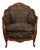 1930's French Louis XV Style Carved Barrel Bergere Armchair For Sale