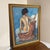 This is a striking original French Impressionist style oil painting depicting a seated female nude viewed from behind. The...