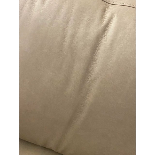 Tan Olivia & Quinn Leather Sofa With Channel Tufting For Sale - Image 8 of 12