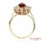 18k(750) Yellow Gold Natural Diamond Ballerina Ruby Ring, Size 6.5 For Sale - Image 4 of 14