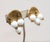 Mid-Century Modern Vintage 1950s Signed Hattie Carnegie Goldtone White Resin Drop Clip Earrings-2 Pieces For Sale - Image 3 of 9